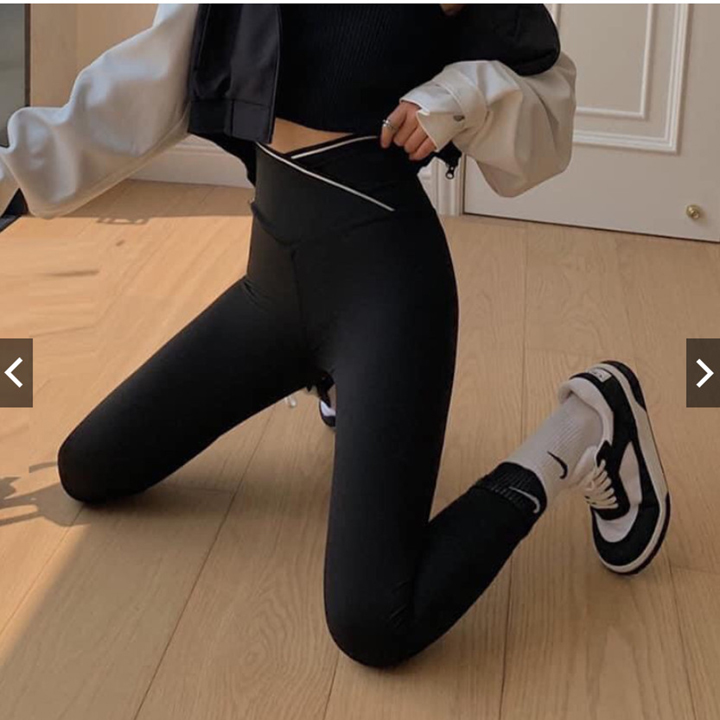 Quần Legging Nữ, Quần Legging Cạp Cao Cá Tính Thời Trang Nữ Chất Liệu Umi, Phong Cách Hàn Quốc
