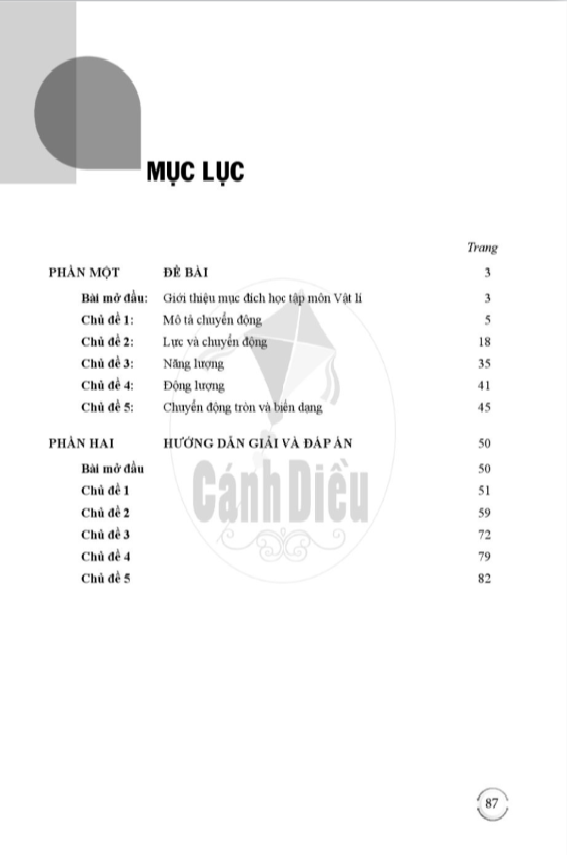 Bài Tập Vật Lí 10 - Cánh Diều