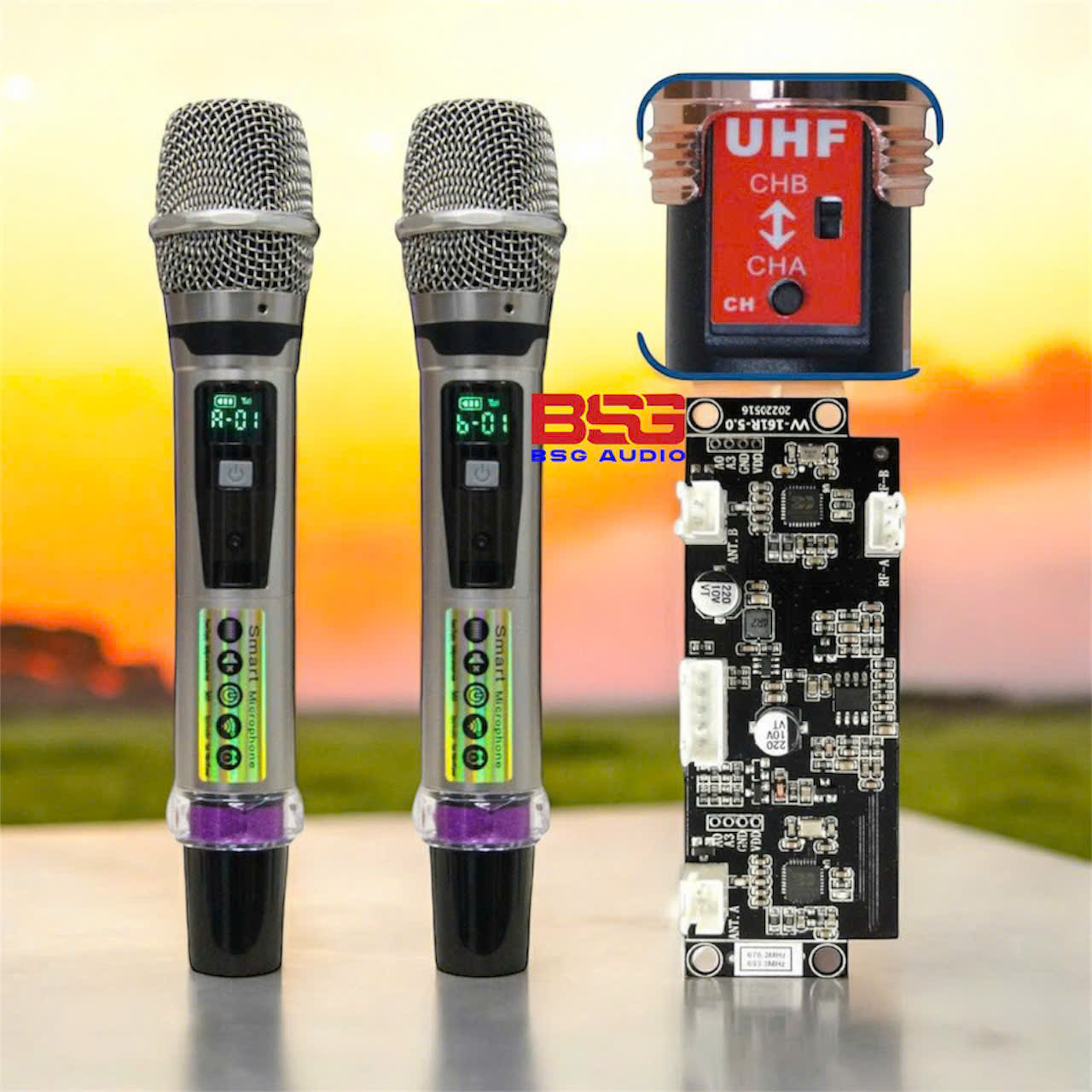 Micro Loa Kéo UGX-23 Cao Cấp Kim Loại Nhôm - 2 Kênh Riêng Biệt