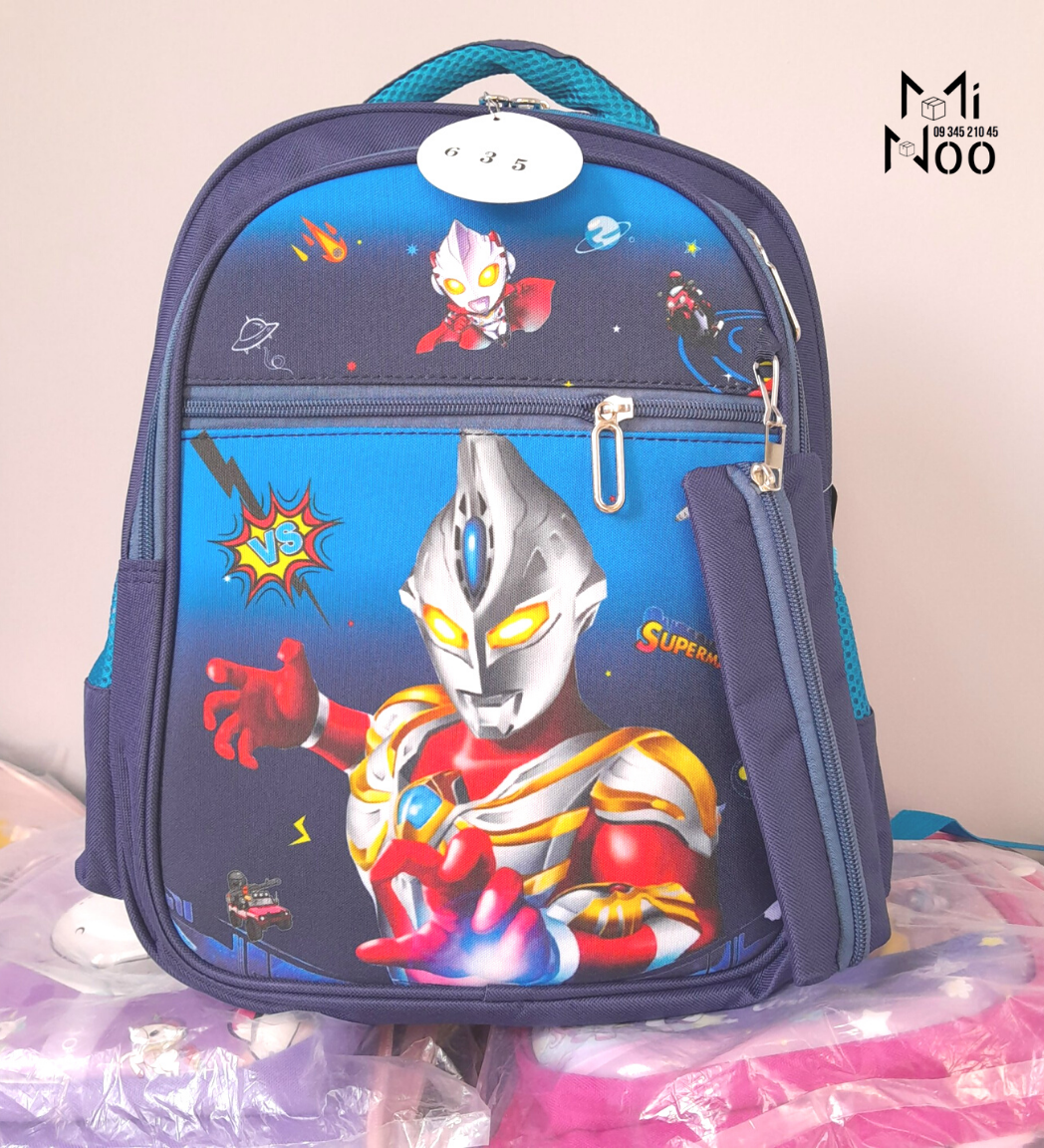 Balo mẫu giáo, học sinh tiểu học, hoạt tiết hoạt hình dễ thương, size 37cm