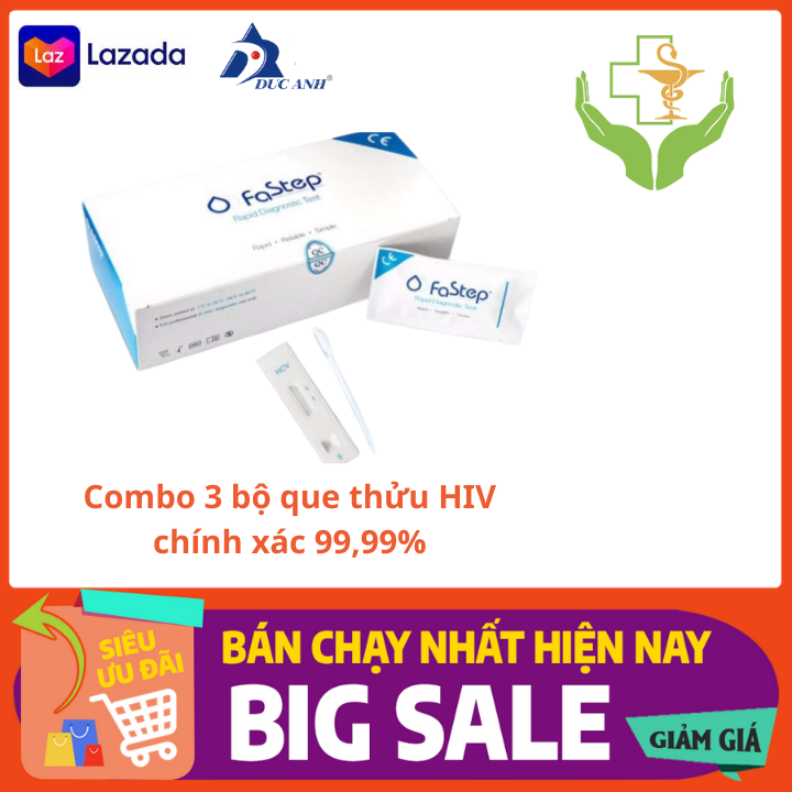 Bộ 3 Que test thử HIV FASTEP của Mỹ chính xác 99,99- (BẢO MẬT THÔNG TIN KH)