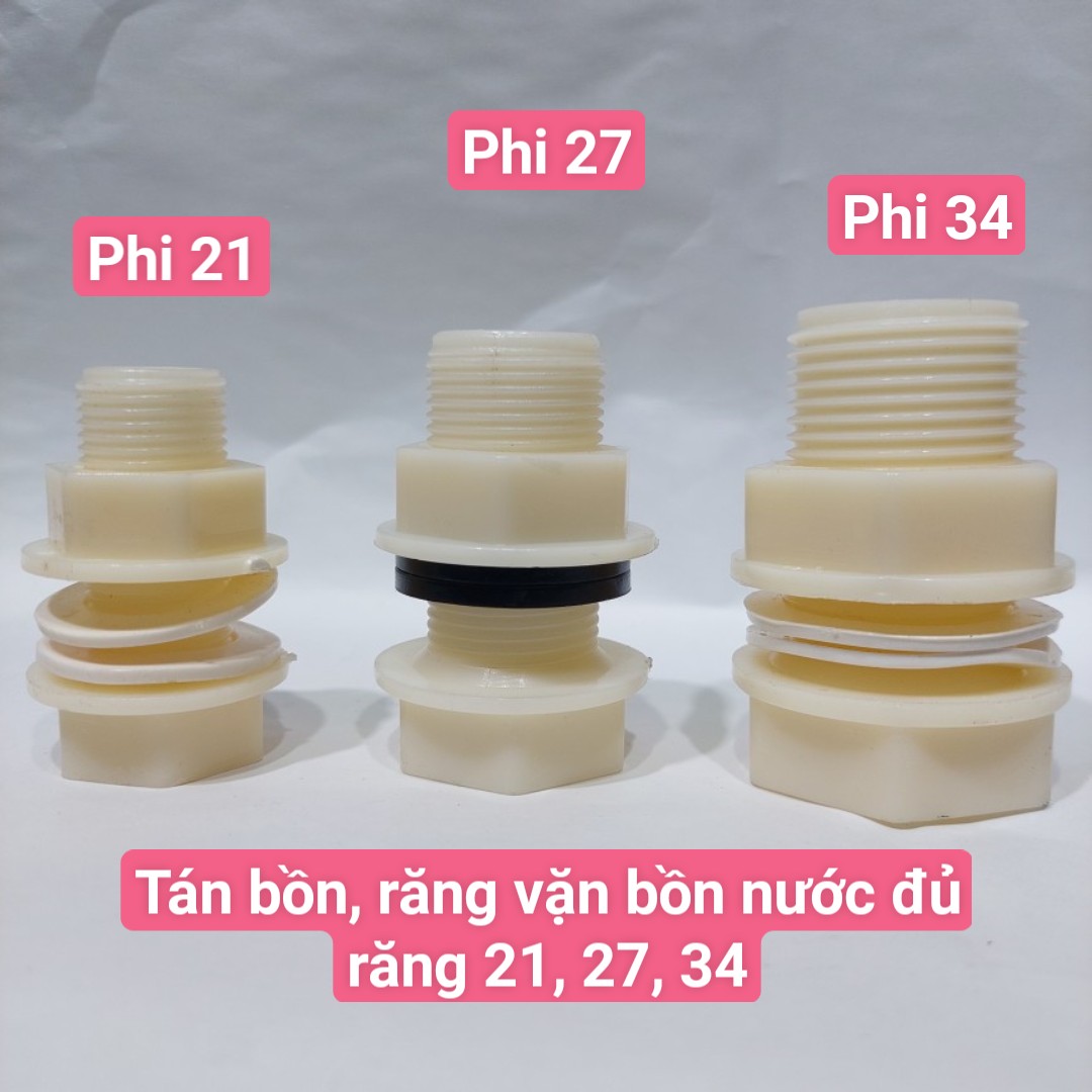 Ốc siết bồn, tán bồn nước các loại từ phi 21,27,34 hàng loại 1 chắc chắn, tán bồn nước bằng nhựa , vặn bồn nước các loại