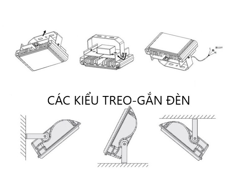 Đèn Pha Led 50W - IP65 (Ánh Sáng Trắng) + Tặng Đèn led USB siêu sáng