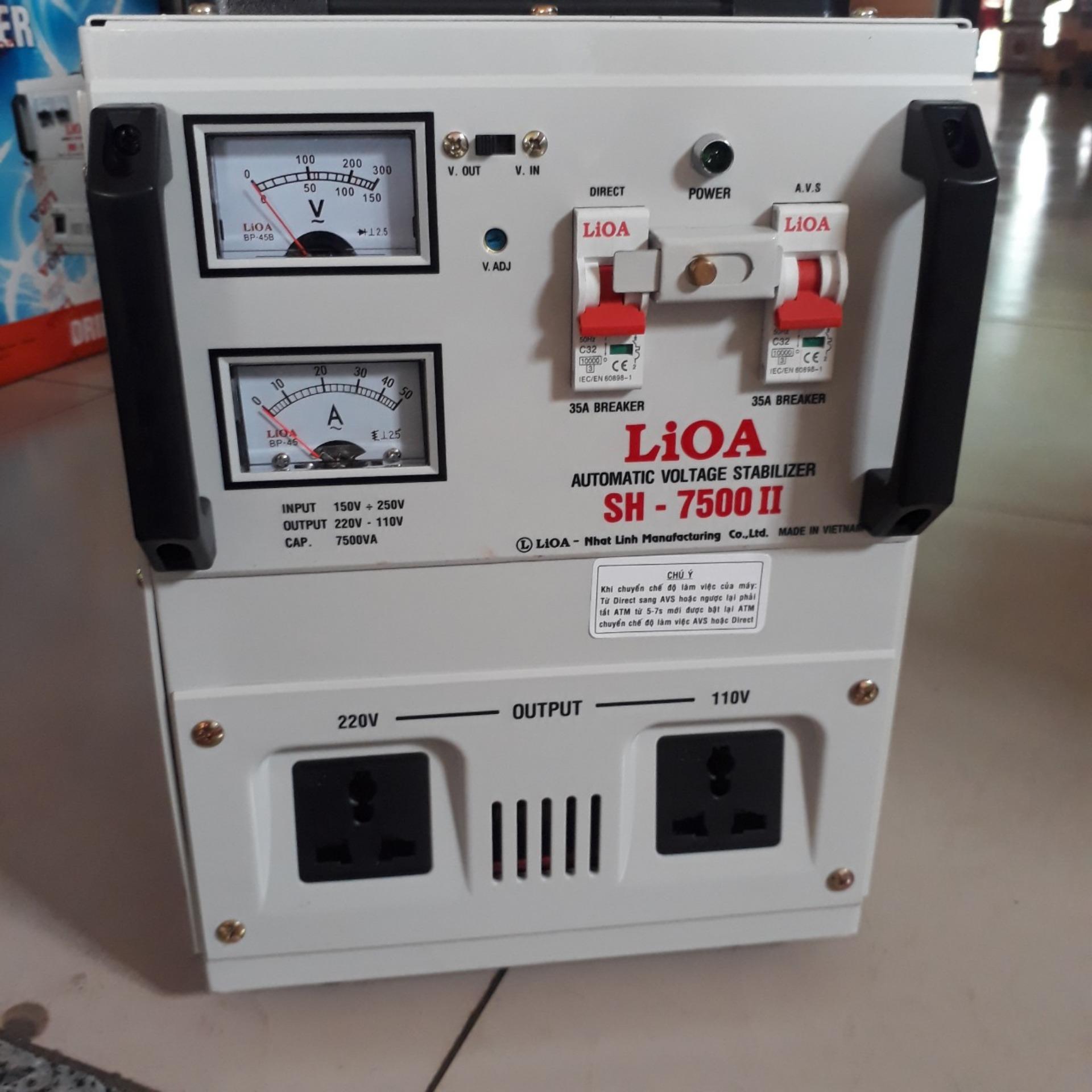 Ổn Áp Lioa 7,5KVA 1 Pha Dải 150-250V, Thế Hệ II 100% Dây Đồng