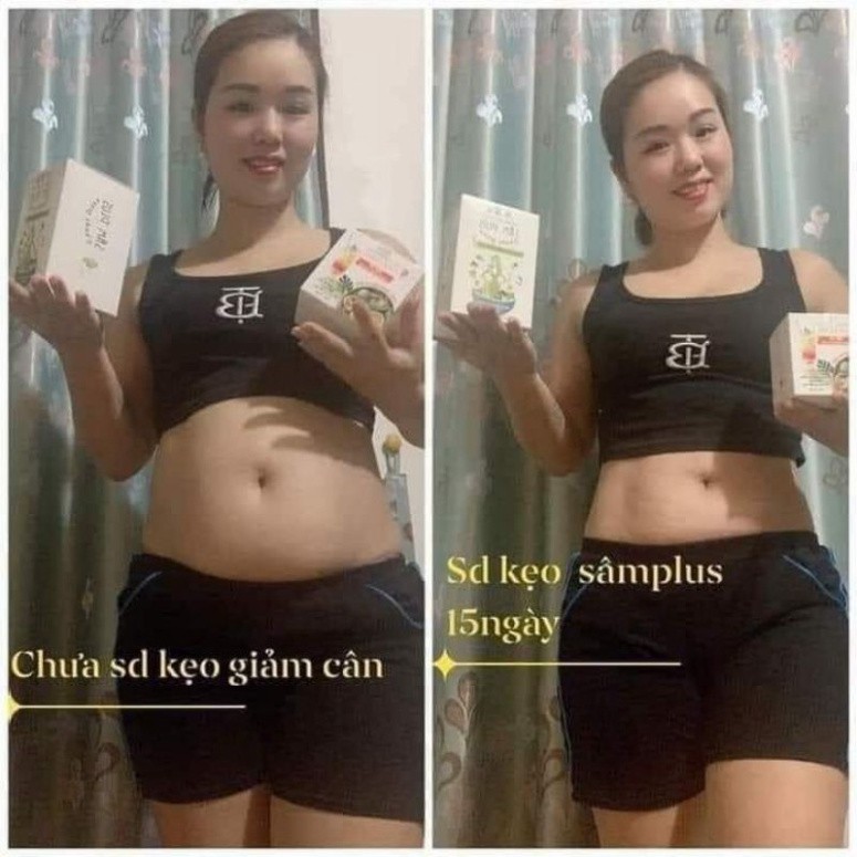 Kẹo Giảm cân Sâm Plus tặng kèm trà