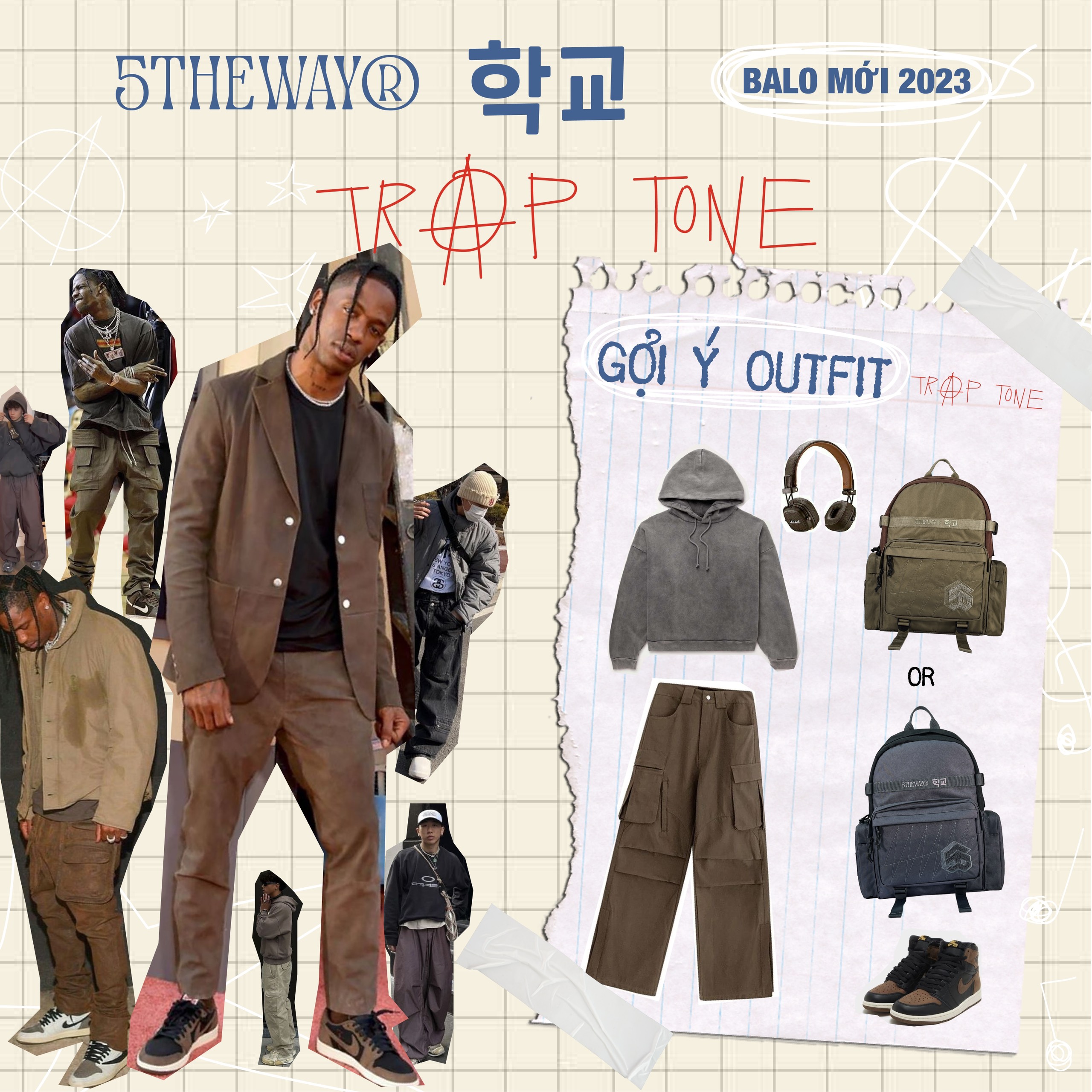 Balo 5THEWAY® 학교 TRAP TONE ROCKET BACKPACK™