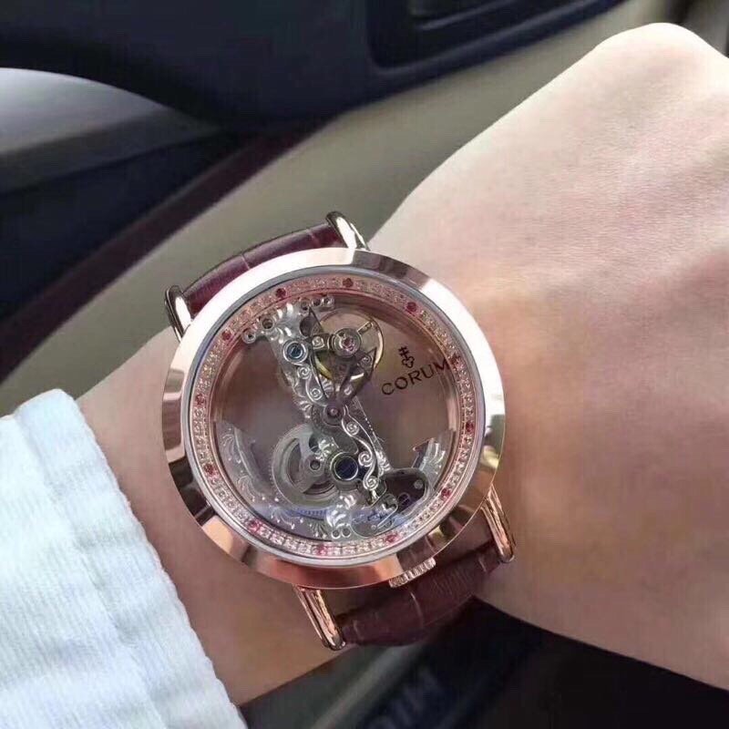 { LAZADA ĐỒNG HỒ PHỐ } Đồng Hồ Nam Corum CRCD03 - Automatic - Dây Da - 36mm X 45mm + Thẻ Bảo Hành
