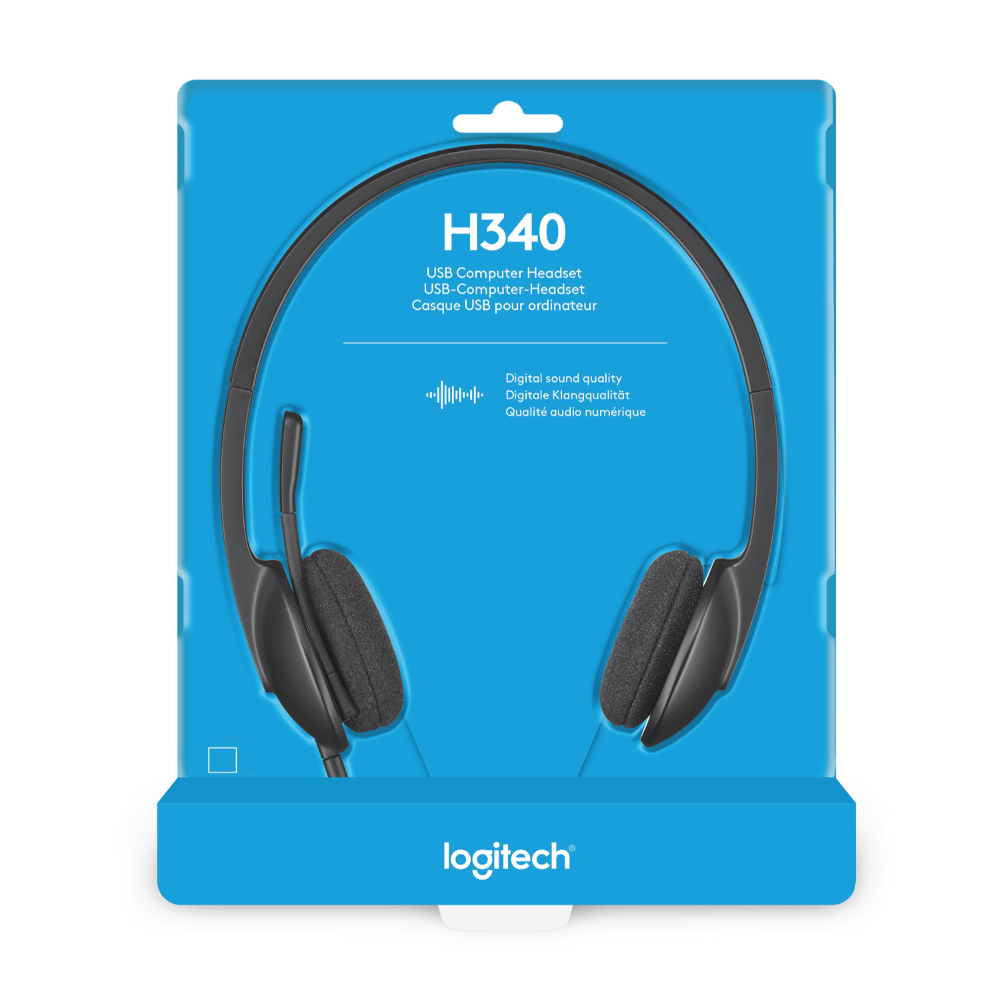 Logitech H340 Wired Headset - Noise-canceling mic