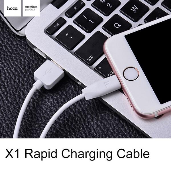 Cáp sạc Hoco Lightning cho  iPhone 5,iPhone 5SE,6Plus,7Plus,XS Max,X,iPad...cáp chống rối,chống gãy gập,siêu bền,cáp sạc nhanh