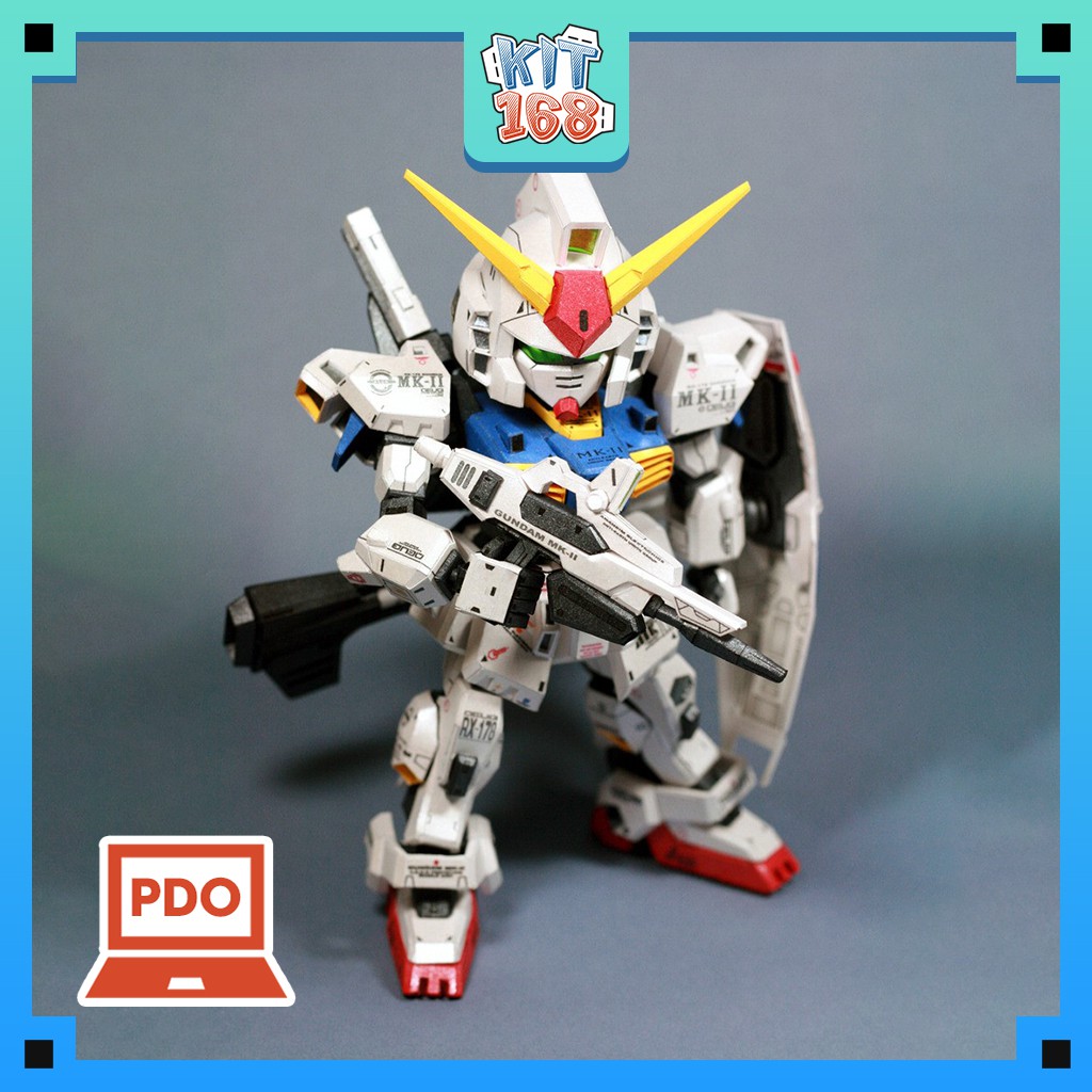 Mô hình giấy anime game robot sd rx-178 mkii gundam