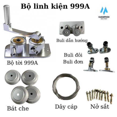Bộ Linh Kiện Giàn Phơi Thông Minh 999A ( Không Kèm  Thanh Phơi)