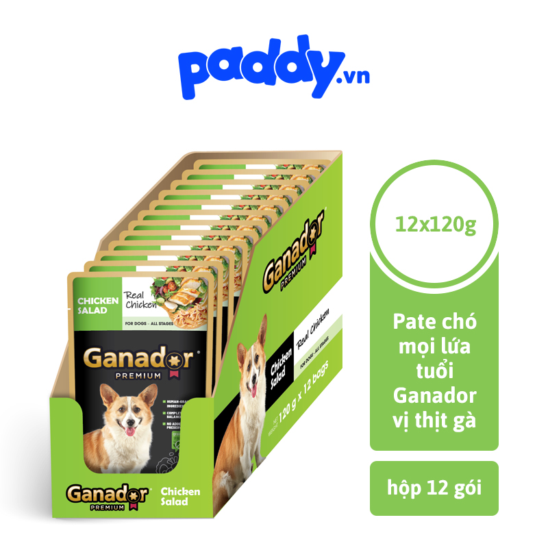 Pate ganador chó mọi lứa tuổi thịt gà