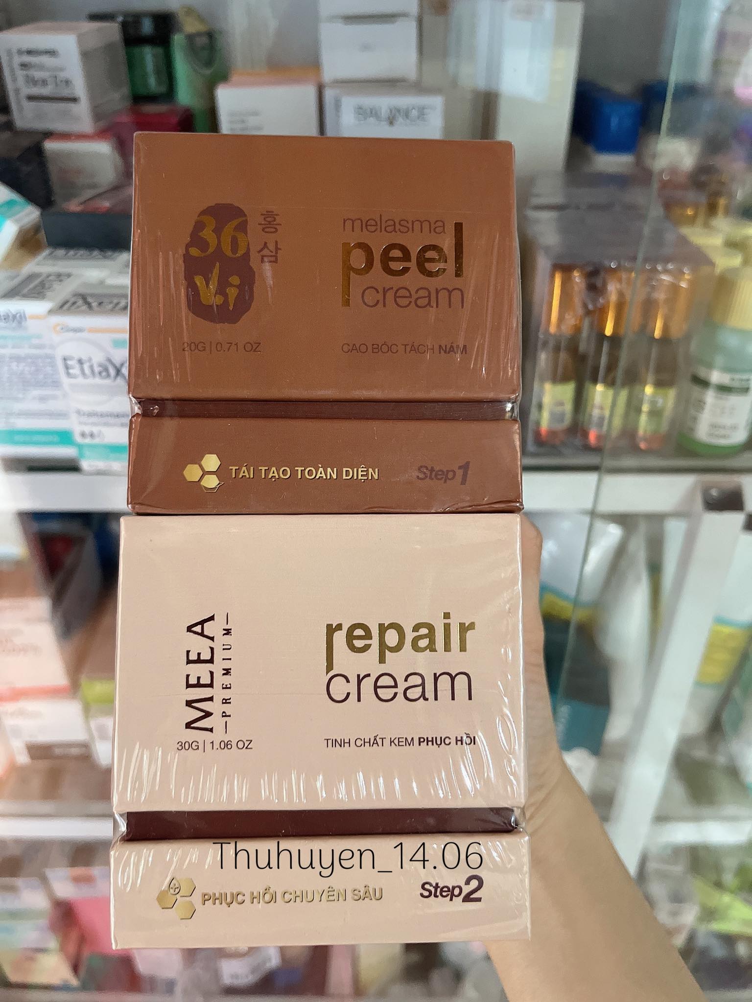Combo peel da tảo sâm và kem phục hồi 36 vị
