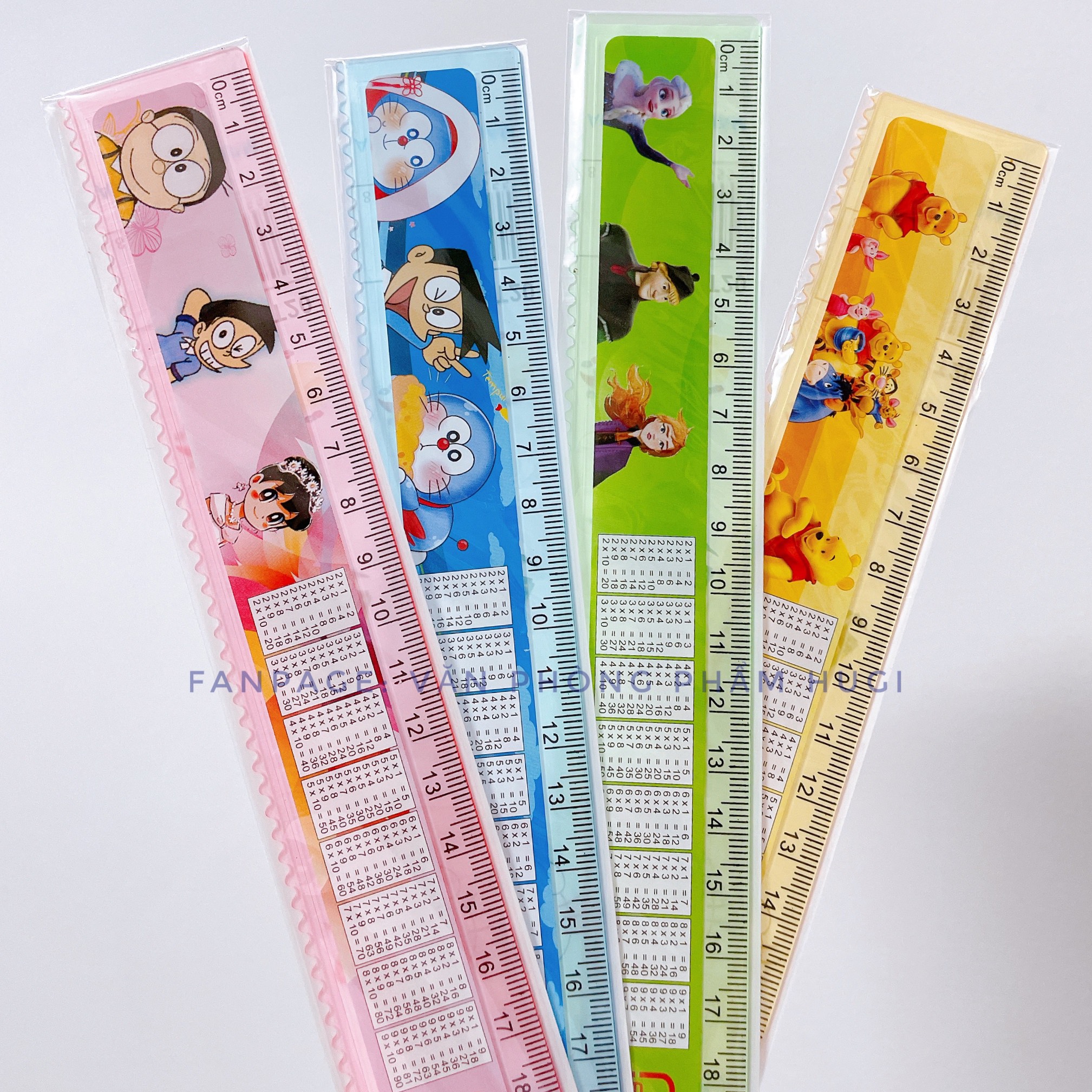 Set 2 cây thước kẻ công chúa, hello kitty dễ thương 15cm