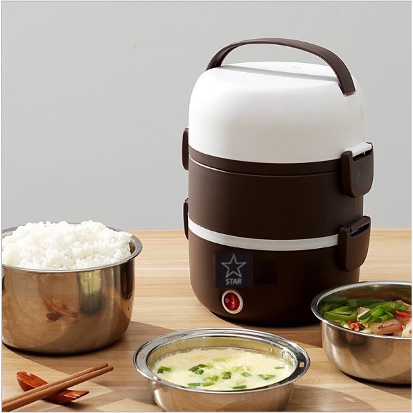 [Hàng Nội Địa] Cặp Lồng Cơm 3 Tầng Giữ Nhiệt – Hộp Đựng Cơm Cao Cấp Văn Phòng Đựng Thức Ăn, Hộp cơm hâm nóng 3 tầng Star, Cặp lồng cơm giữ nhiệt có cắm điện hâm nóng đồ ăn, hộp cơm giữ nhiệt	 miDoctor