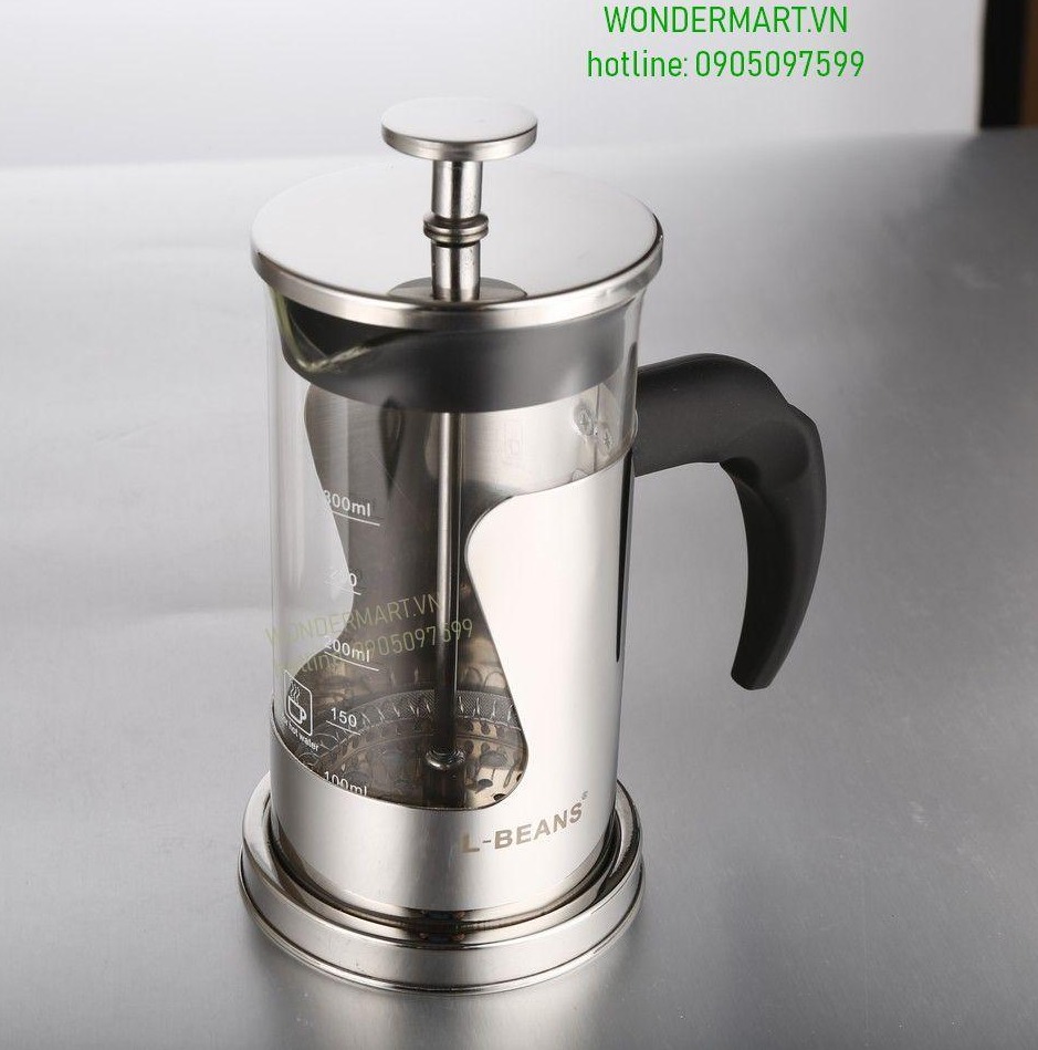 [HCM]Bình pha cà phê kiểu Pháp L-Beans 350ml bình pha lọc ép