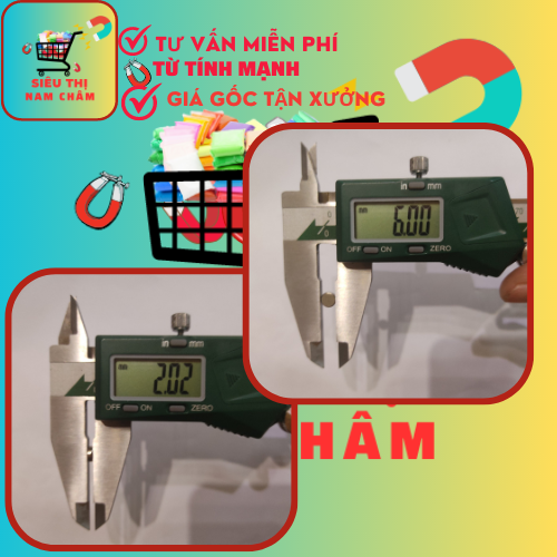 Nam Châm Đất Hiếm Tròn (Nhiều kích thước) lực từ N35
