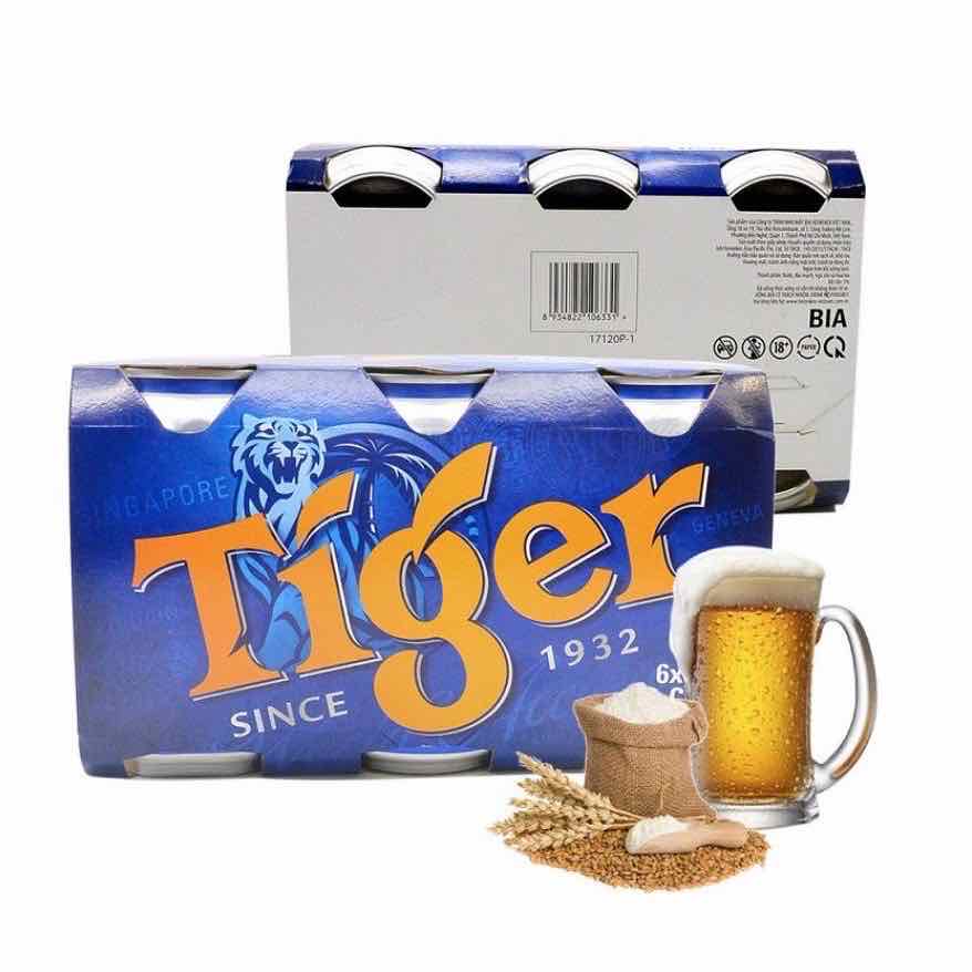 LỐC 6 LON TIGER TRÚNG THUỞNG DATE MỚI 330ML
