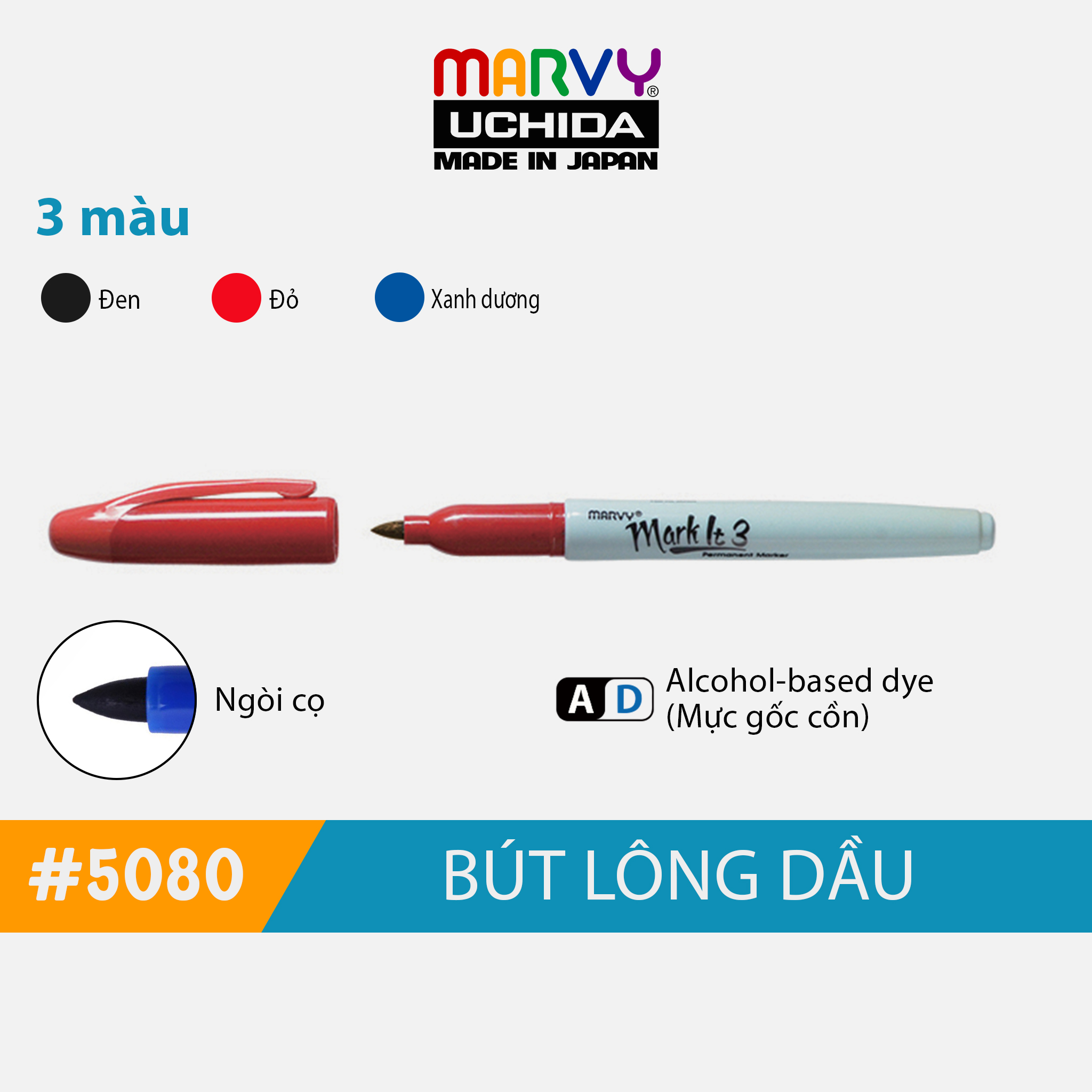 Viết Lông Dầu Đa Năng Marvy 5080