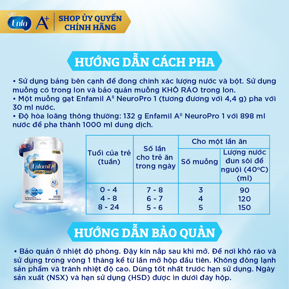 Sữa Enfamil A2 NeuroPro số 1 (800g)