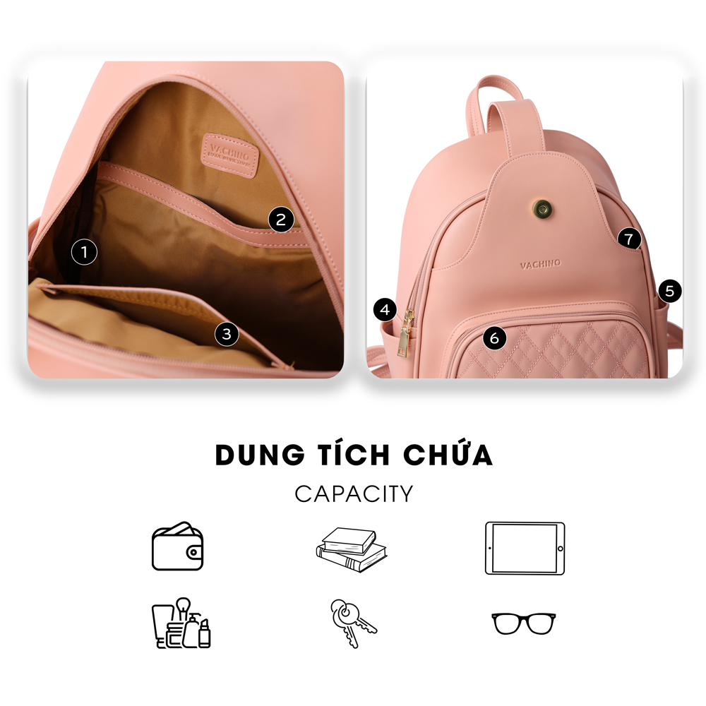 Balo nữ Grace thời trang cao cấp VACHINO - BG016