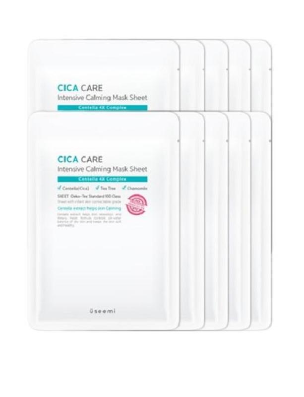 Bộ 10 mặt nạ dưỡng ẩm toàn diện Cica Care Intensive Calming Mask, mặt nạ cung cấp ẩm làm mịn da, mặt nạ chính hãng Hàn Quốc