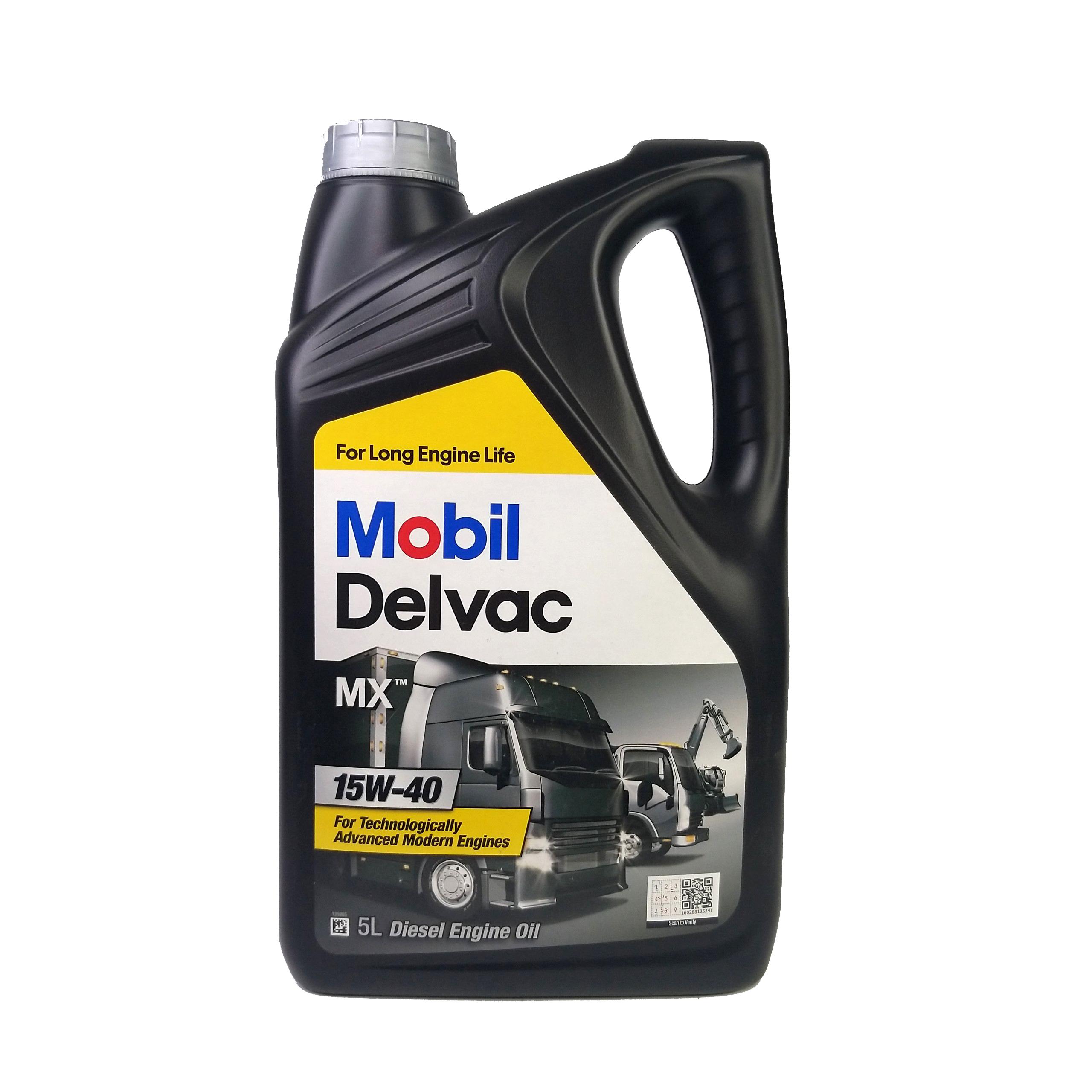 Nhớt diesel mobil delvac mx 15w-40 5l - nhập khẩu singapore