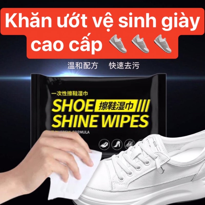 Khăn Giấy Lau Giày Thể Thao gói 12 miếng