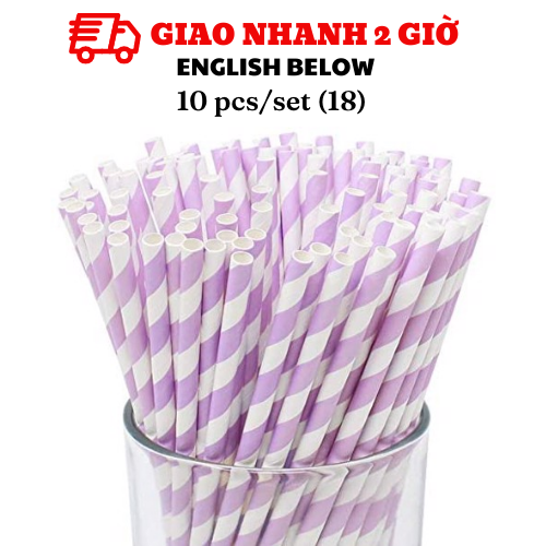 Ống hút giấy - Straws nhiều mẫu tcl39