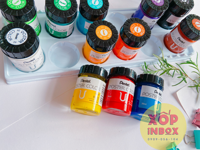 Màu Poster Pentel, Dooly Hộp 12 màu 30ml