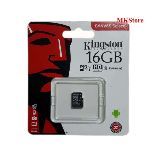 Thẻ nhớ Kingston Canvas Select 16Gb Micro SDHC Class 10 80Mb/s