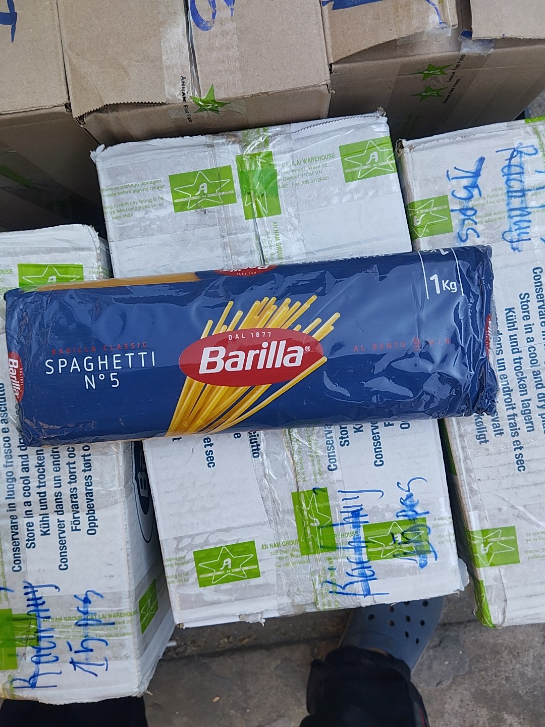 Mỳ ý spaghetti sợi số 5- 1kg hiệu barilla