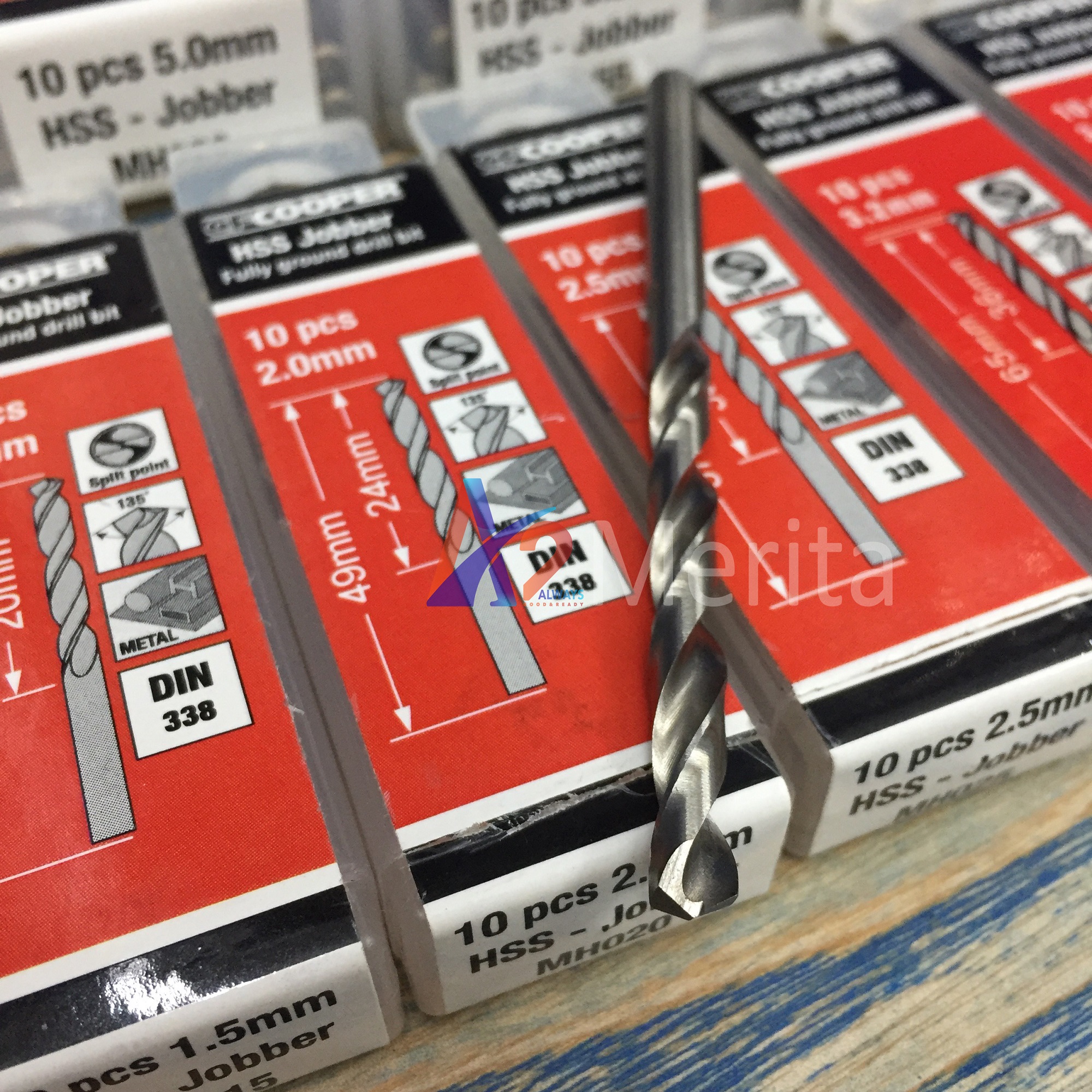 Mũi khoan sắt hss từ 1mm - 12mm cooper - giá 1 mũi