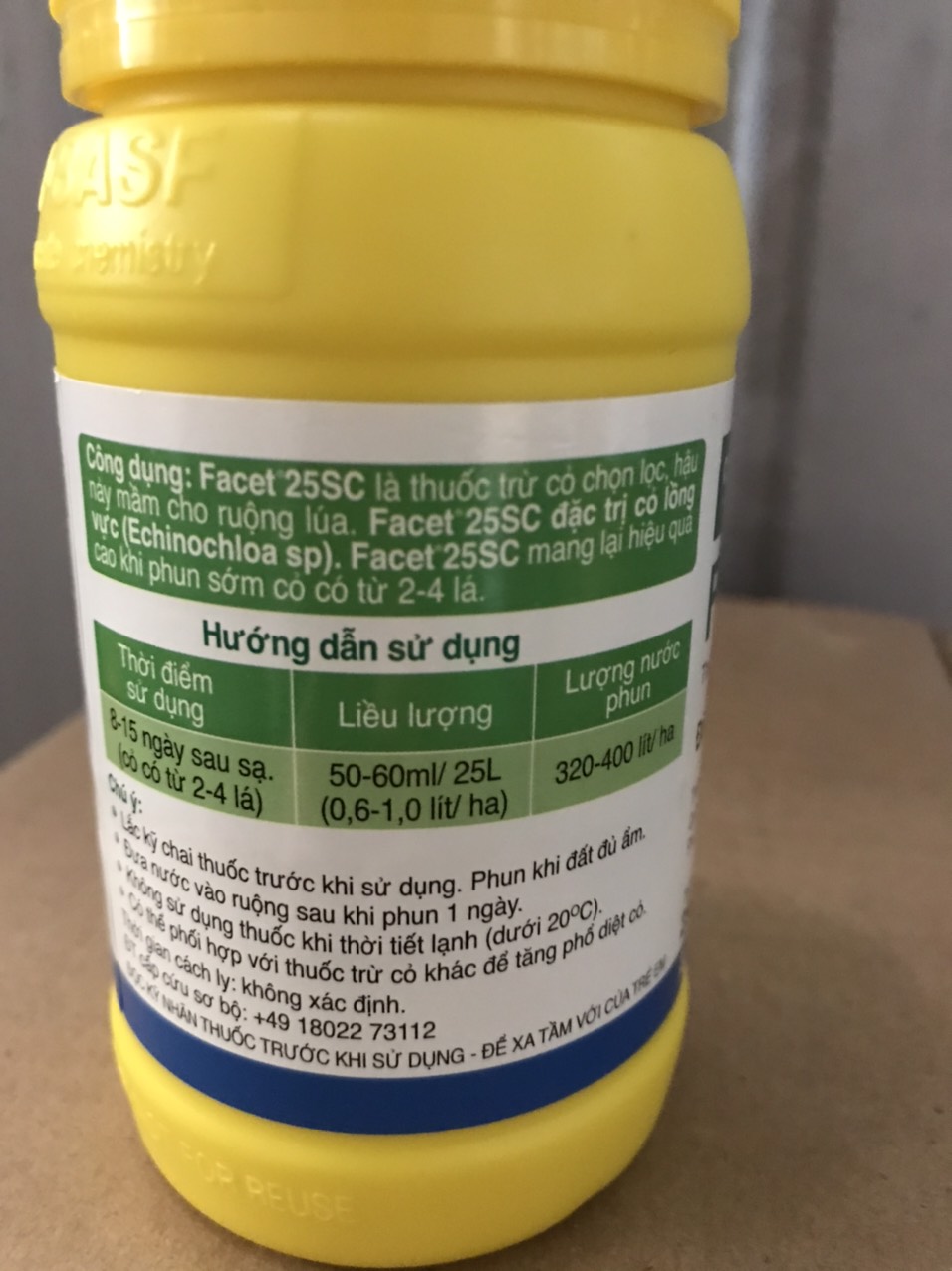 Thuốc trừ cỏ FACET 25SC 250ML.