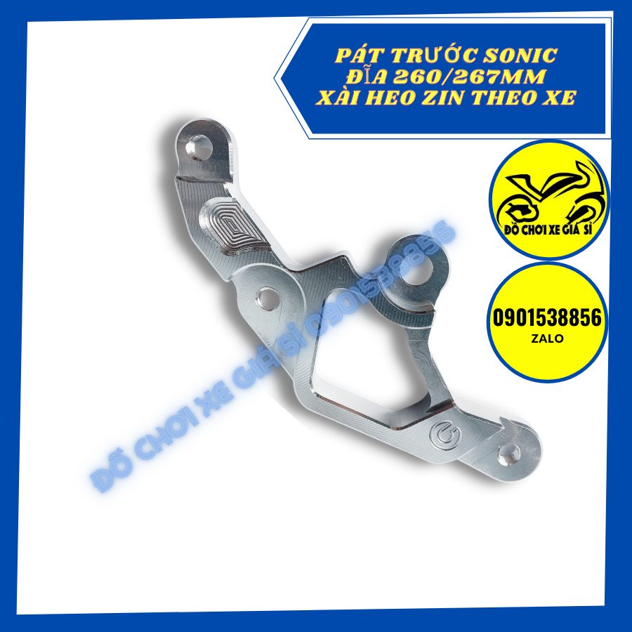 Pát trước Sonic đĩa 260/267mm xài heo zin theo xe