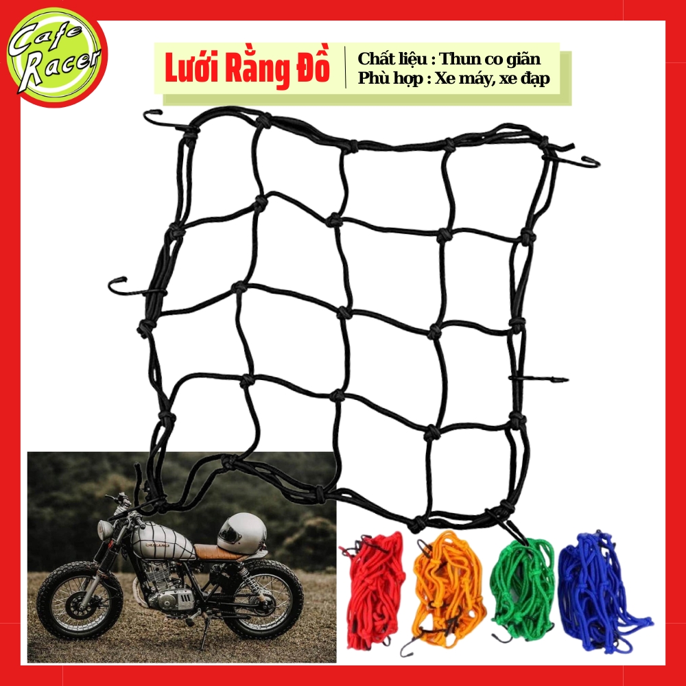 Lưới thun ràng đồ xe máy moto đi phượt