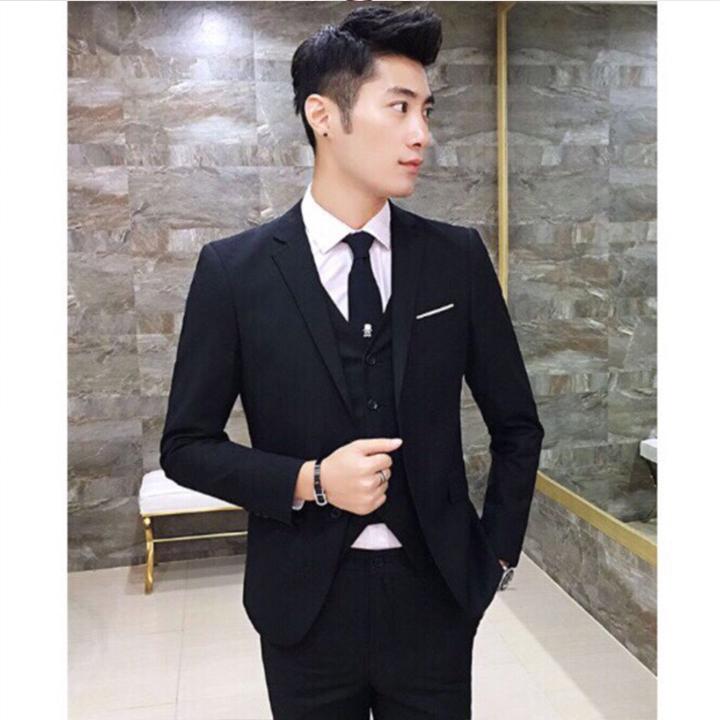 ÁO VEST NAM MÀU ĐEN ĐẸP