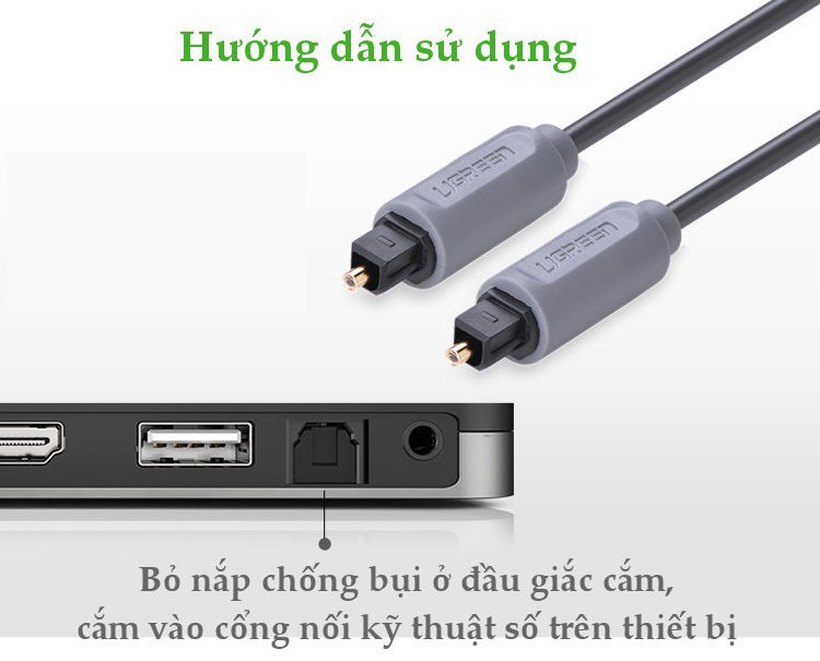 Dây audio quang Optical 2M Ugreen 10770