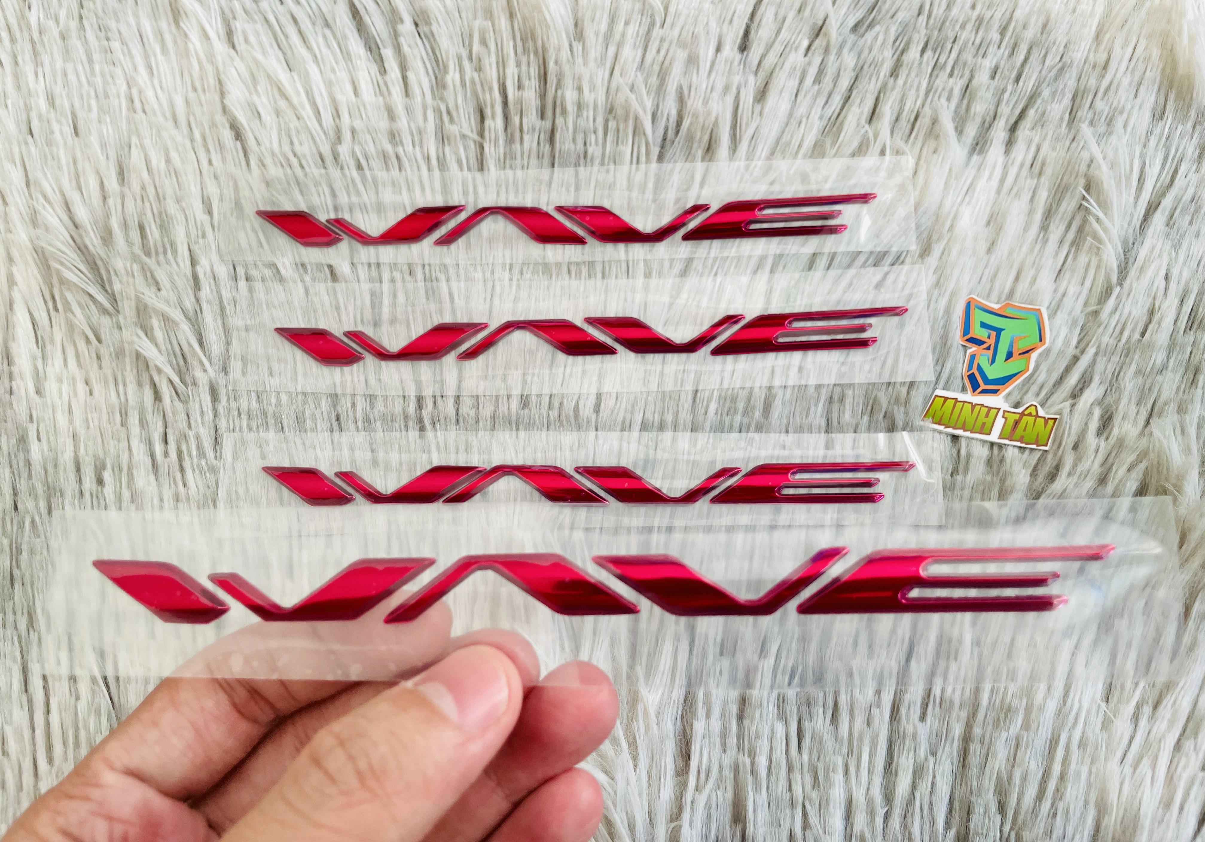 Tem zin 3D chữ nổi Wave alpha cao cấp (giá 1 cặp )