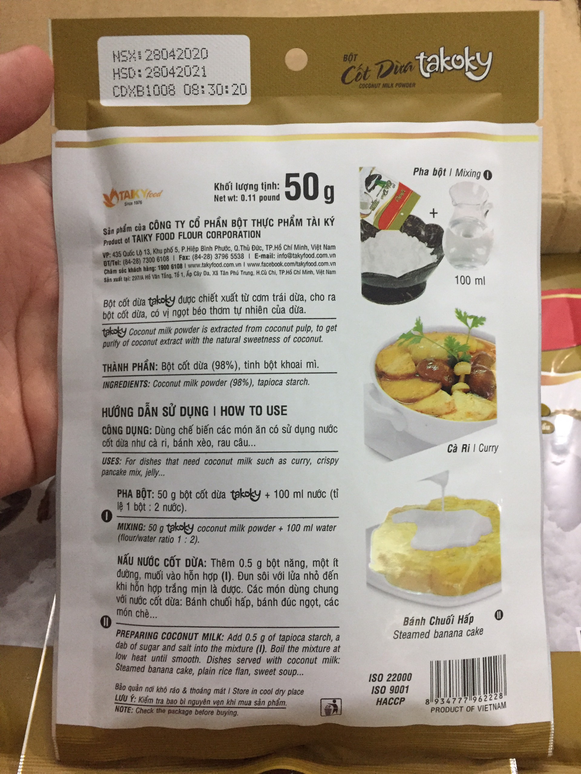 Bột Cốt Dừa Tài Ký 50gr