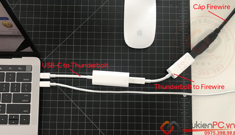 Apple USB-C/ Thunderbolt 3 to Thunderbolt 2 cable adapter. Use for MacBook, iMac, Dell Precision, eGPU, Target Disk Mode