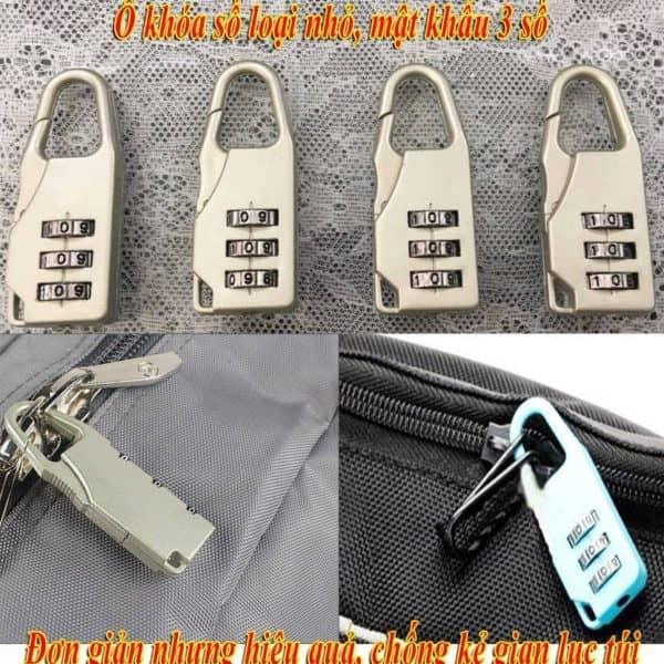 Khóa số mini Zipper Lock 3 số