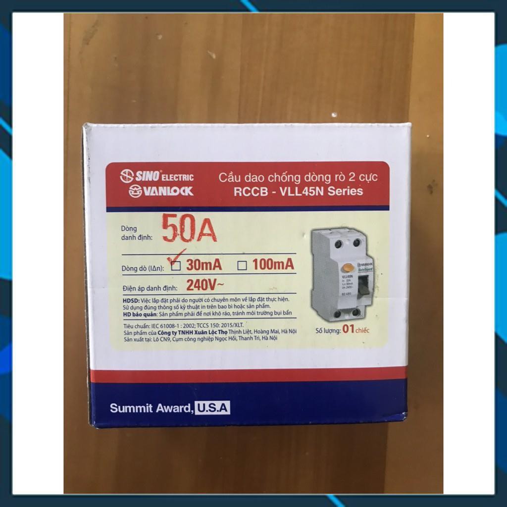 Cầu dao chống giật rccb 2p - 30ma vll45n sino vanlock