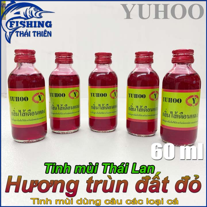 Tinh Mùi Câu Cá Yuhoo Thái Lan Hương Trùn Đất Đỏ – Dụ Cá Tra Trê Chép Rô Phi, Mồi Câu Hồ Dịch Vụ