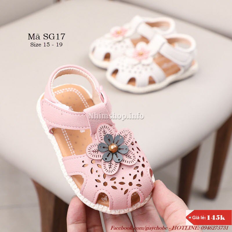 Sandal cho bé gái tập đi 6 - 24 tháng SG17