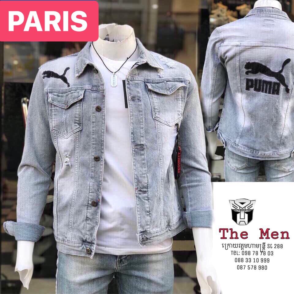ÁO KHOÁC JEAN NAM CHẤT BÒ XANH BÁO ĐỐM THU ĐÔNG HOT TREND MỚI  CAO CẤP - PARIS FASHION