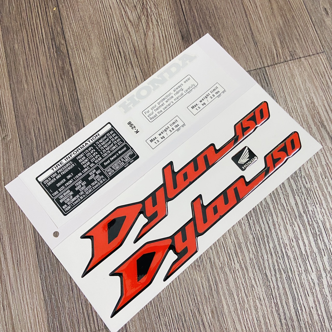[dylan đỏ) tem dán xe dylan 150cc cao cấp như tem zin