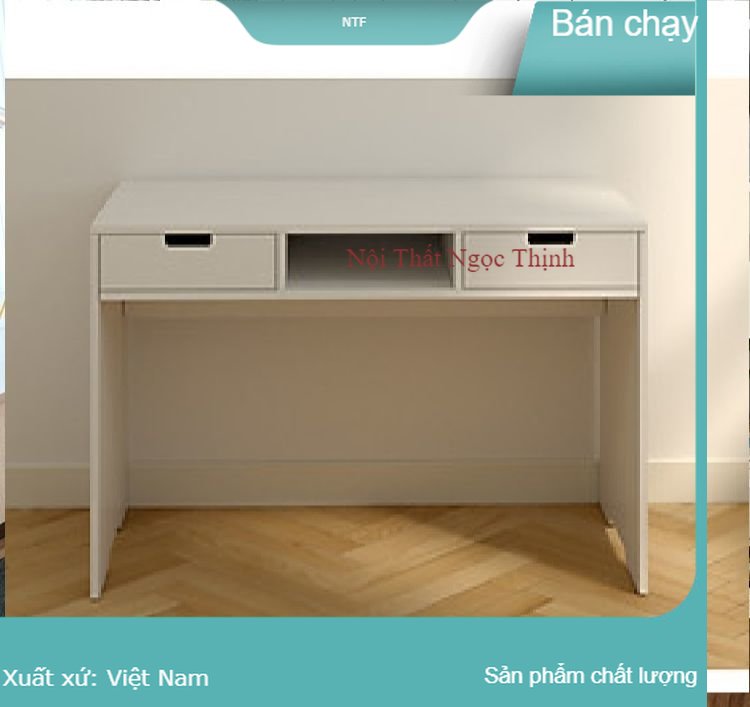Bàn làm việc có 2 hộc kéo thông minh, Kích thước 1000x400x750mm BLV-2NK