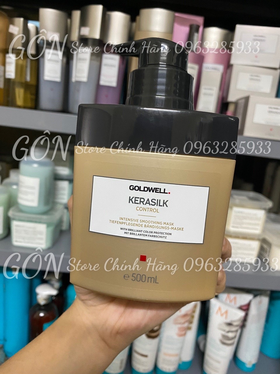 Dầu Hấp Suôn Mượt Goldwell Kerasilk Control Intensive Smoothing Mask - 500ml hấp goldwell chính hãng