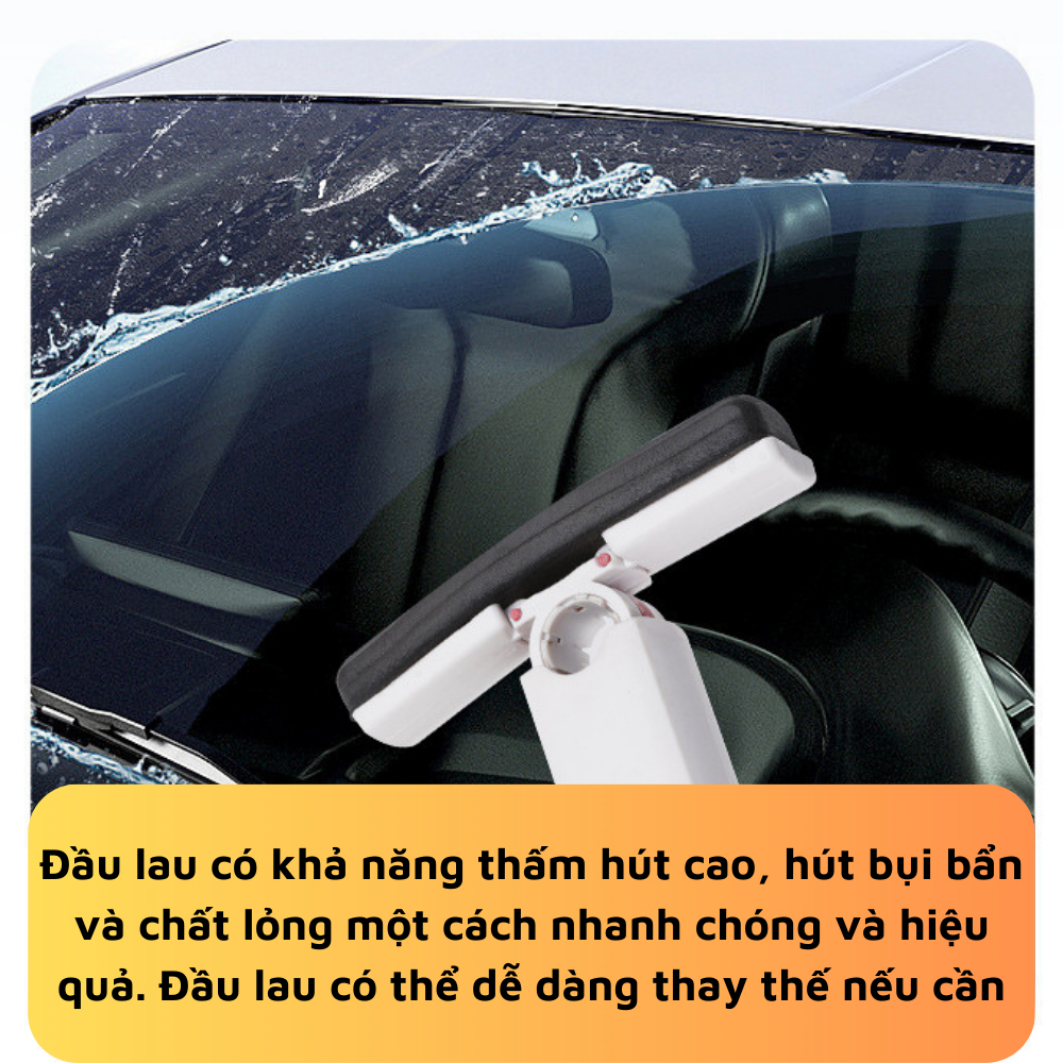 Cây lau kính tự vắt mini gấp gọn, dụng cụ lau vệ sinh bàn bếp, bàn làm việc kính ô tô mút bọt biển siêu thấm hút nước